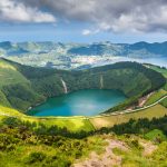 Beautiful lake of Sete Cidades, Azores, Portugal Europe